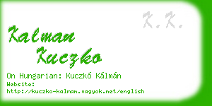 kalman kuczko business card